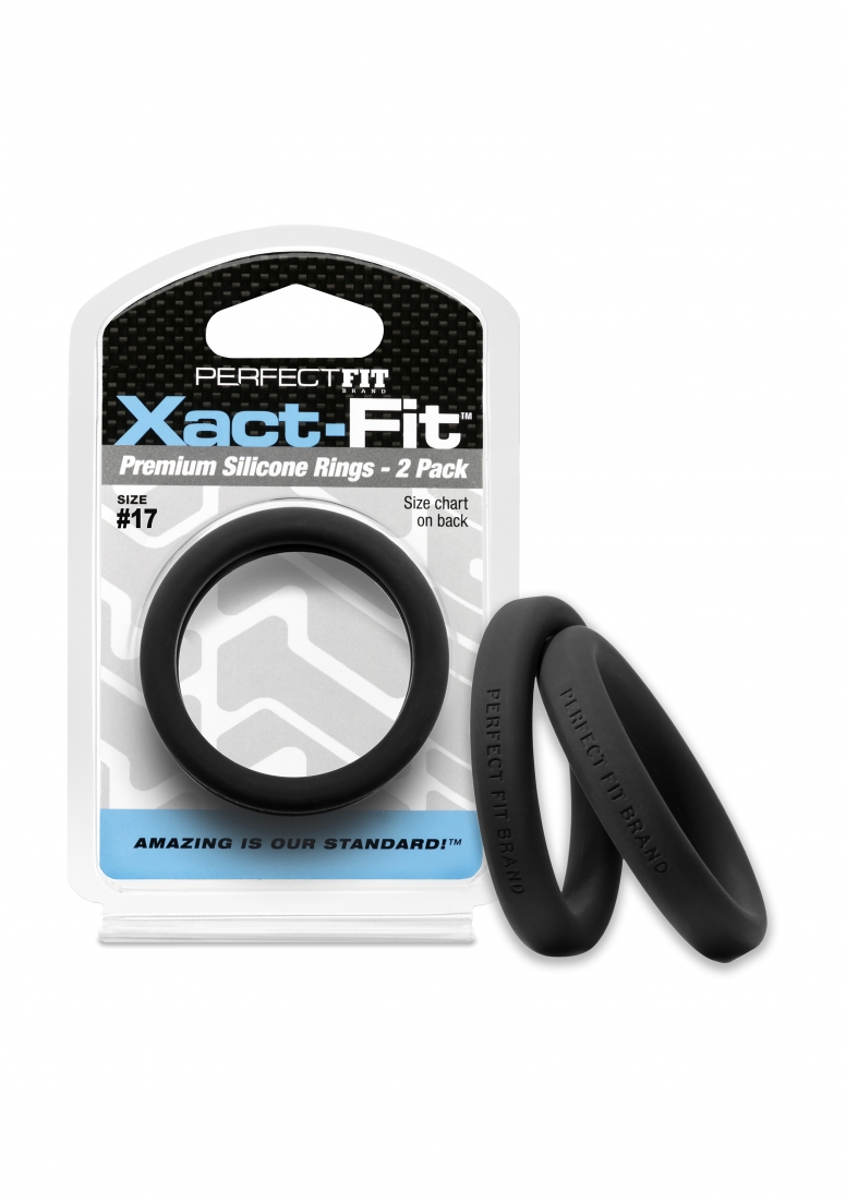 #17 Xact-Fit Cockring 2-Pack Fekete