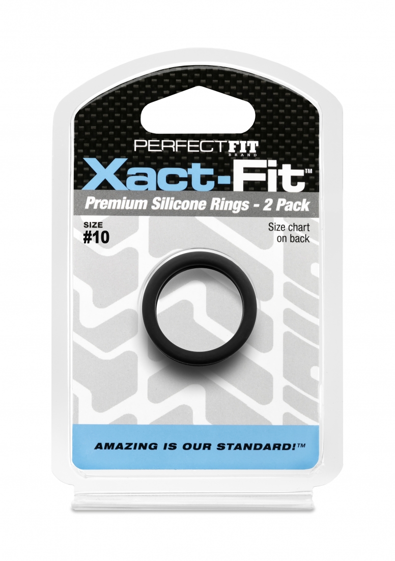 #10 Xact-Fit Cockring 2-Pack Fekete