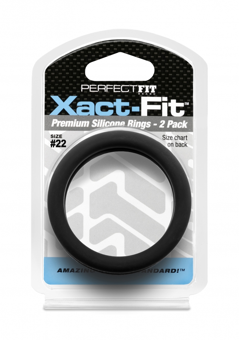 #22 Xact-Fit Cockring 2-Pack Fekete