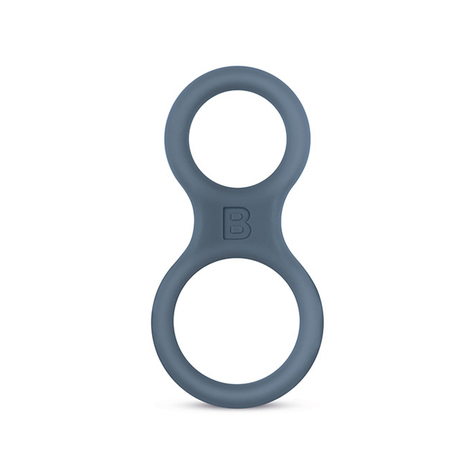 Silicone Cock Ring And Ball Stretcher Grey