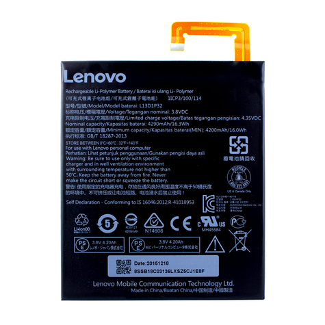 Lenovo - Li-Polimer Akkumulátor - L13d1p32 - Ideapad A8-50 - 4200mah