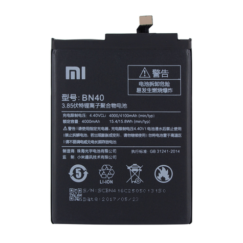 Xiaomi - Lítium-ion akkumulátor - BN40 - Xiaomi Redmi 4 Prime/Pro - 4000mAh