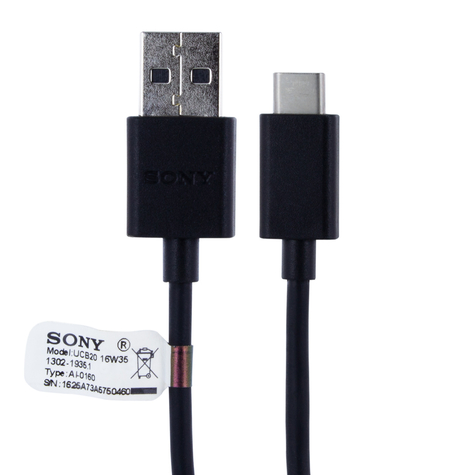 Sony - Ucb30 - Töltőkábel Usb-Ről Usb Type- C-Re - 1m - Fekete