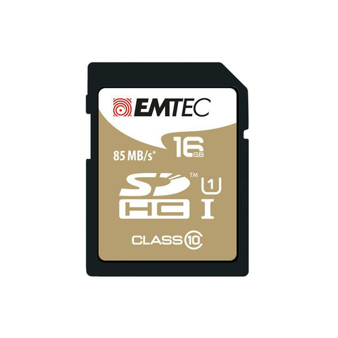 Sdhc 16 Gb Emtec Cl10 Gold+ Uhs-I 85mb/S Blister