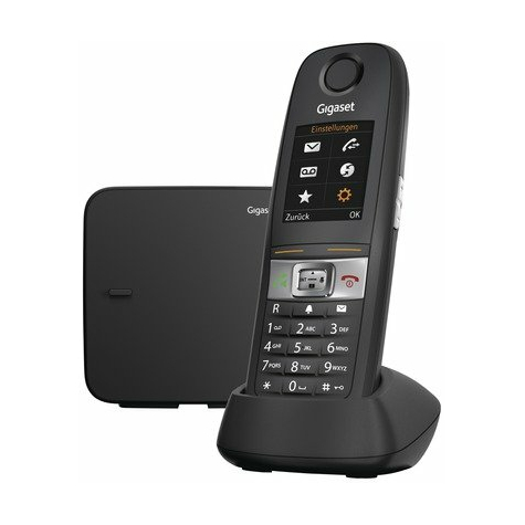 Gigaset E630 vezeték nélküli vezetékes telefon (analóg), fekete színben