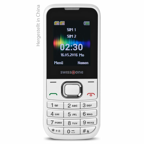 swisstone SC 230 Dual SIM fehér GSM mobiltelefon