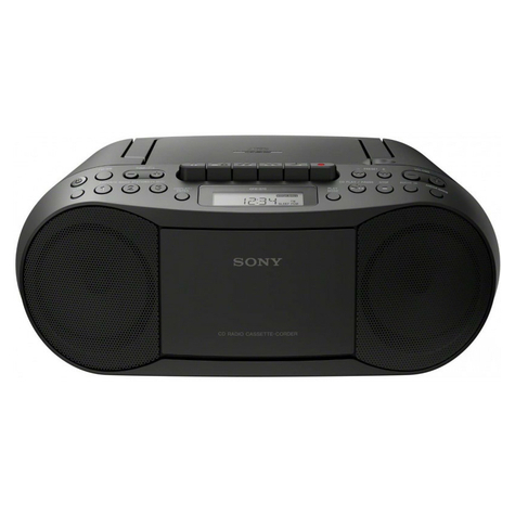 Sony Cfd-S70b Boombox Cd-Kazettás Rádió Fekete Színben 