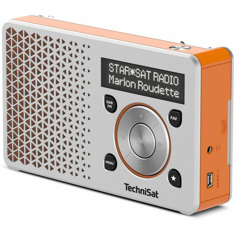 Technisat Digitradio 1, Ezüst/Narancs Fm/Dab+ Akkumulátorral+Tápegységgel