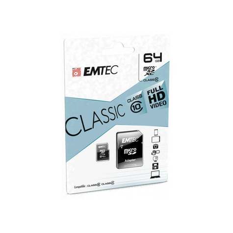 Microsdxc 64gb Emtec +Adapter Cl10 Classic Blister Buborékfólia