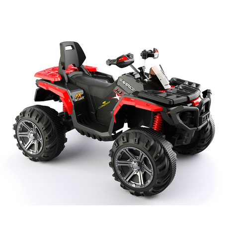 Gyermek jármű - Elektromos gyermek quad 588 2x35W, 12V7Ah, lengéscsillapító + bőr ülés - piros