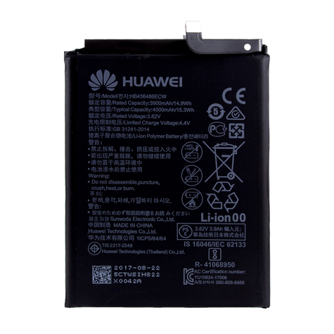 Huawei - Hb436486ecw - Lítium-Ion Akkumulátor - Mate 10 Pro, Mate 20 Pro, P20 Pro - 4000mah