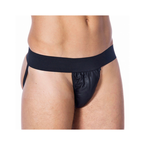 Rimba Leather Jock Strapbackless String With Wide Elastic