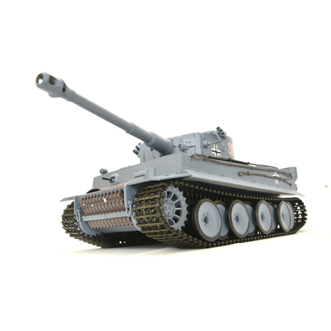 RC tank német Tiger I Heng Long 1:16 szürke, füst&hang+acél váltó és 2.4Ghz -V 6.0