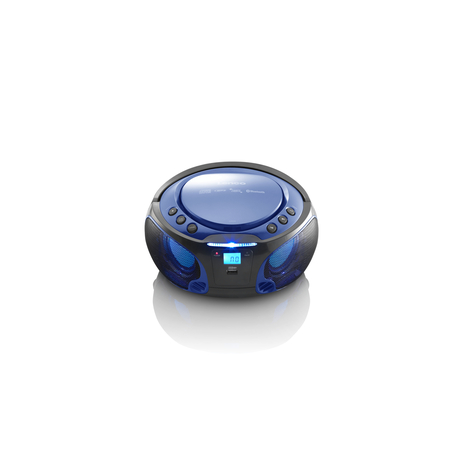 STL Lenco SCD-550 - FM - CD,CD-R,CD-RW - LCD - Kék - AC/Akkumulátor - AC/Batteria