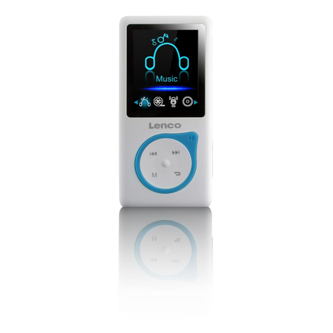 STL Lenco Xemio-668 - MP3 lejátszó - 8 GB - LCD - USB 2.0 - kék - fehér - fejhallgató mellékelve