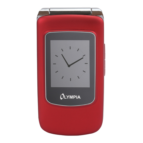 Olympia 2282 - Clamshell - Dual Sim - 6,1 Cm (2,4 Hüvelyk) - Bluetooth - 600 Mah - Piros - Ezüst - Piros - Ezüst