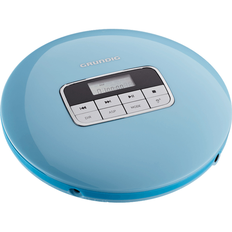 Grundig GCDP 8000 - 12 h - MP3,WMA - 20 - 20000 Hz - hordozható CD lejátszó - kék - 40 s