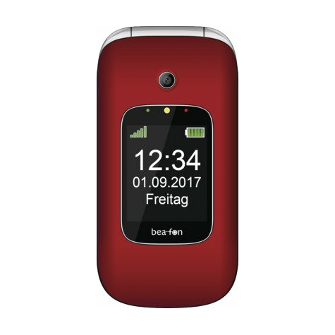 Bea-Fon Sl590 - Clamshell - 6,1 Cm (2,4 Hüvelyk) - 3 Mp - Bluetooth - 1000 Mah - Piros - Ezüst - Piros - Ezüst