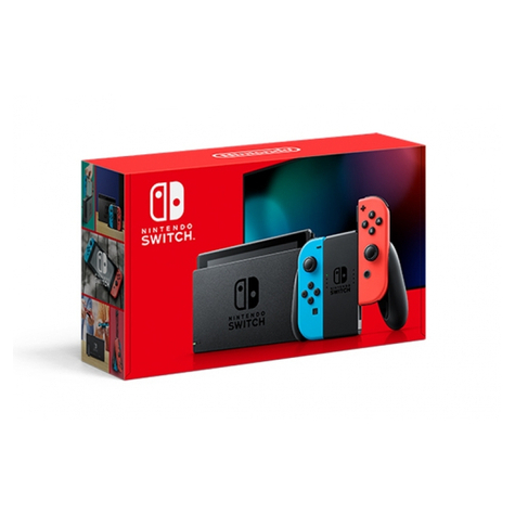 Nintendo Switch (New Revised Model) - Nintendo Switch - Black - Blue - Red - Analog / Digital - D-Pad - House - Buttons - Lcd