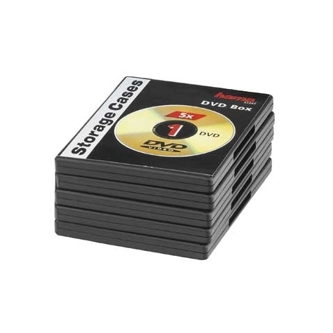 Hama Dvd Jewel Cases - 5 Darabos Csomag - Fekete - 1 Lemez - Fekete