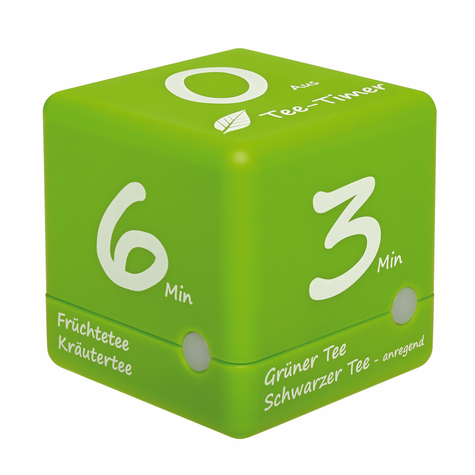 Tfa Cube Timer - Digitális Konyhai Időzítő - Zöld - Fehér - 6 Perc - Műanyag - Szabadon Álló - Aaa