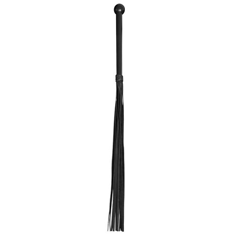 Xx-Dreamstoys Leather Whip With Ball-Wood Handle Black