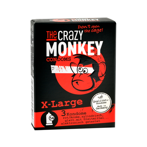 The Crazy Monkey Óvszer X-Large 3 Db.