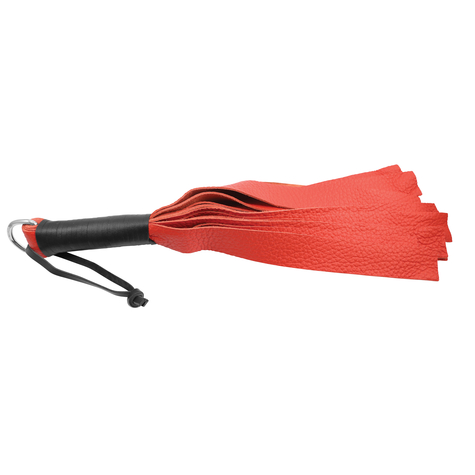 Xx-Dreamstoys Leather Whip With 12 Straps Red