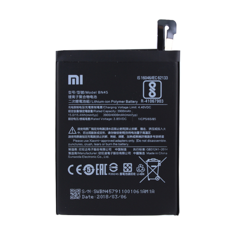 Xiaomi Bn45 Xiaomi Redmi Note 5 Lítium-Ion Akkumulátor 3900mah
