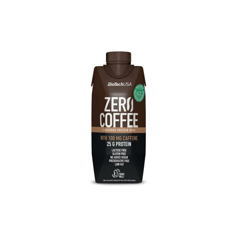 Biotech Usa Zero Coffee, 15 X 330 Ml Drink Carton, Caffe Latte