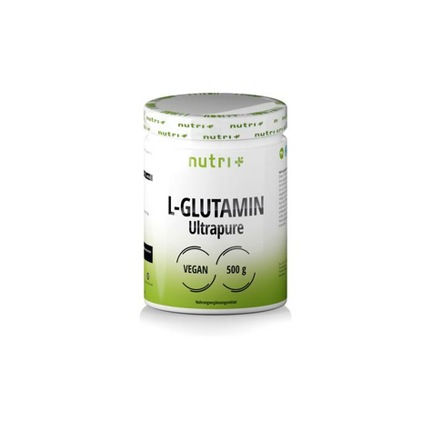 Nutri+ Vegán L-Glutamin Por Ultratiszta, 500 G-Os Konzervdobozban