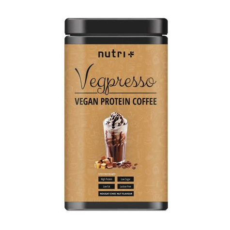 Nutri+ Vegpresso Vegán Fehérje Kávé, 840 G-Os Konzervdobozban