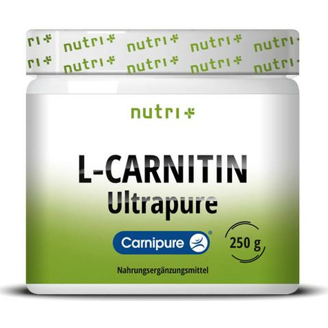 Nutri+ L-Karnitin Ultratiszta (Carnipure) Por, 250 G Adag, Semleges