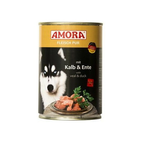 Amora,Amora Dog Pur Borjú+Kacsa 400gd