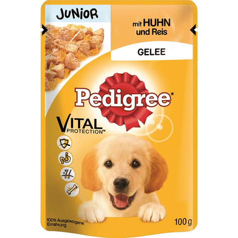 Pedigree,Ped.Junior Csirke+Rizs Gél.100gp