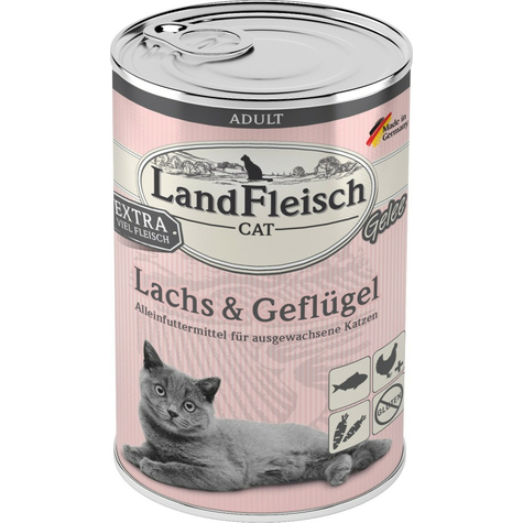 Landmeat,Lafl.Cat Kocsonyás Lazac+Gef.400gd