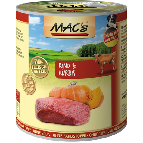 Mac's,Macs Dog Marhahús Sütőtök 800 G D