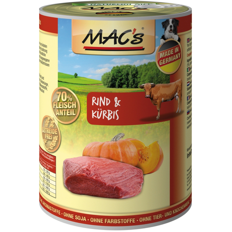Mac's,Macs Dog Marhahús+Tök 400 G D