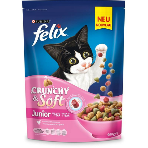 Nestle Cat,Fel.Crunchysoft Jun. Csirke 950g