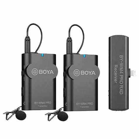 Boya 2,4 Ghz Dual Lavalier Mikrofon Vezeték Nélküli By-Wm4 Pro-K4 F Ios