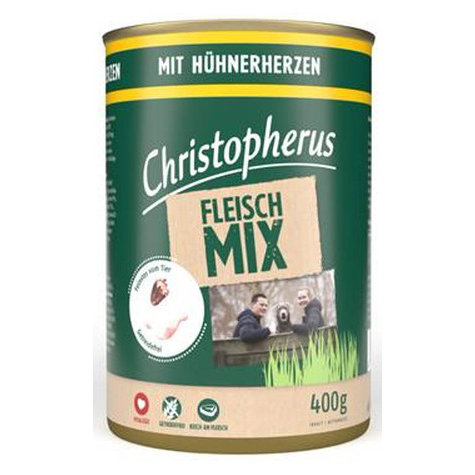 Christopherus Meat Mix - With Chicken Hearts 400g Can