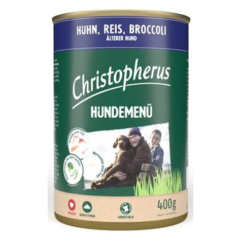 Christopherus Dog Menu -Senior- With Chicken, Rice, Broccol