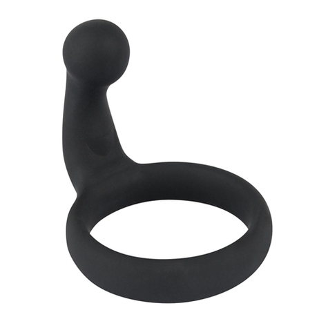 Péniszgyűrűk : Fekete Bársony Kakasgyűrű Stimulátorral