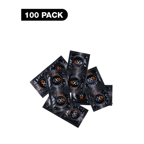 Exs Fekete Latex Óvszer - 100 Csomag