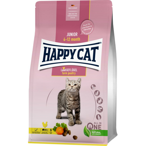 Happy Cat Young Junior Land Poultry 1,3 Kg
