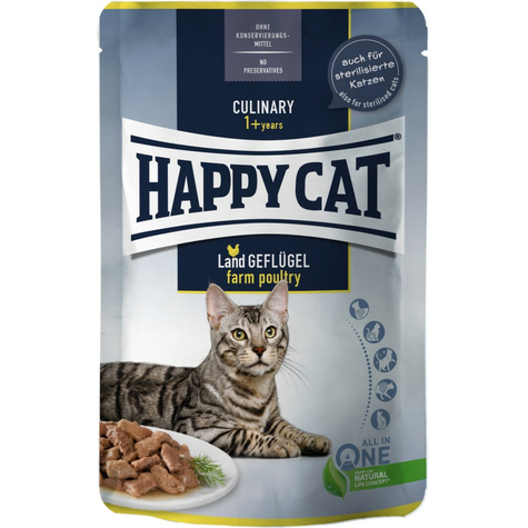 Happy Cat Pouch Culinary Land Poultry 85g