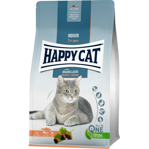 Happy Cat Beltéri Felnőtt Atlanti Lazac 1,3 Kg