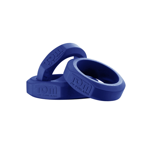 Péniszgyűrűk : 3 Darabos Szilikon Kakasgyűrű Szett - Kék 