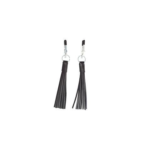 Nipple Clamps : Nipple Clamps With Black Leather Tassels