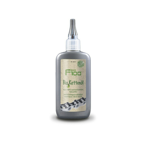 Láncolaj F100 Bio 100ml, Újrahasznosítható Cseppentős Üvegben